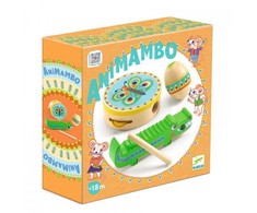 Djeco Animambo Muzikos instrumentų rinkinys: tamburinas, marakasas, guiro ( DJ06031 )