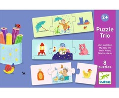 Djeco Trijų dalių dėlionės - Mano rutina (24 vnt.) ( DJ08253 )