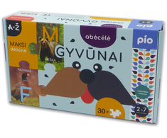PIO Žaidimas dėlionė Abecėlė-Gyvūnai