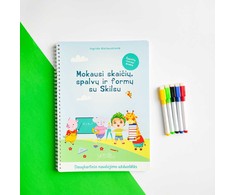 Lietuvos Kurejai Lavinamoji knyga "Mokausi skaičių, spalvų ir formų su Skilsu"