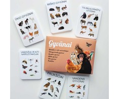 Lietuvos Kurejai Lavinamųjų kortelių rinkinys "Gyvūnai"