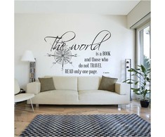 Lietuvos Kurejai Sienos lipdukas "The world is a book“ 100x150cm