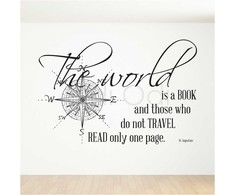 Lietuvos Kurejai Sienos lipdukas "The world is a book“ 100x150cm