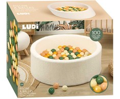 LUDI apvalus kamuoliukų baseinas, baltas