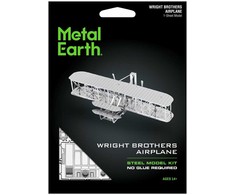 Metal Earth Metalinis 3D konstruktorius Brolių Raitų Lėktuvas "Wright Brothers Airplane"