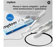 Mideer Aliejinis dviejų galų permanentinis žymeklis - 3vnt.