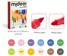 Mideer Dvipusiai nuplaunami flomasteriai 12vnt