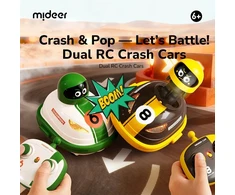 Mideer Nuotoliniu būdu valdomų automobilių rinkinys „Crash &amp; Pop – Dvikova“