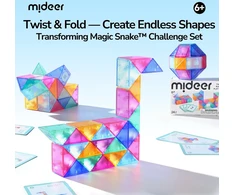 Mideer Twist &amp; Fold „Magic Snake“ galvosūkis su 48 užduočių kortelėmis