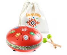 Djeco Animambo Muzikinis instrumentas - Raudonas metalinis būgnas (8 natos)