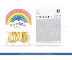 PartyDeco Balionai blizgus kreminiai, 30cm, 10vnt