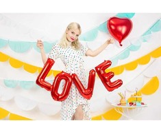 PartyDeco Balionai LOVE raudoni 140x35cm