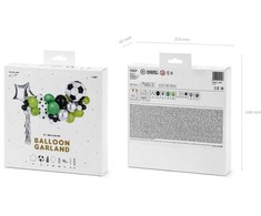 PartyDeco Balionų girlianda Futbolas, 150x126cm