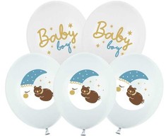 Party Deco PartyDeco Balionų rinkinys "Baby Boy"