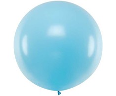 PartyDeco Didelis apvalus balionas 1m, melsvas