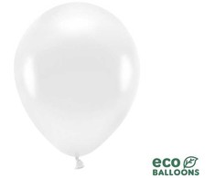 PartyDeco Ekologiški balionai "Balti", 30 cm, 10vnt