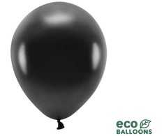 PartyDeco Ekologiški balionai "Metalik juodi", 10vnt