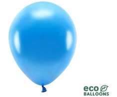 PartyDeco Ekologiški balionai "Metalik mėlyni" 10vnt