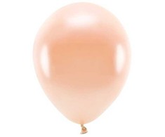 PartyDeco Ekologiški balionai "Metalik persikiniai" 10vnt