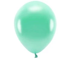 PartyDeco Ekologiški balionai "Metalik žali" 10vnt
