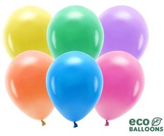 PartyDeco Ekologiški balionai Matiniai margi, 30 cm, 10vnt