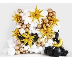 PartyDeco Folinis balionas 3D žvaigždė, 70cm
