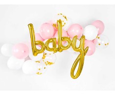 PartyDeco Folinis balionas baby auksinis, 73,5x75,5cm