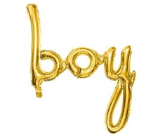 Party Deco PartyDeco Folinis balionas Boy auksinis, 63.5x74cm