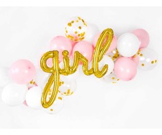PartyDeco Folinis balionas Girl auksinis, 77x70cm