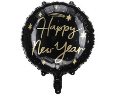 PartyDeco Folinis balionas Laimingų Naujųjų Metų, 45cm