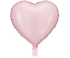 PartyDeco Folinis balionas "Širdelė" 45cm švelniai rausvas