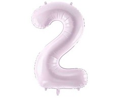 PartyDeco Folinis balionas skaičius 2, violetinis 72cm