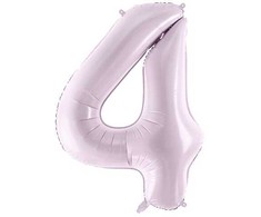 PartyDeco Folinis balionas skaičius 4, violetinis 72cm