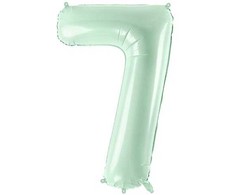 PartyDeco Folinis balionas skaičius 7, žalsvas 72cm