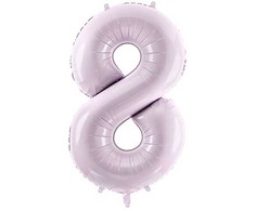 PartyDeco Folinis balionas skaičius 8, violetinis 72cm