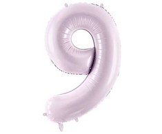 PartyDeco Folinis balionas skaičius 9, violetinis 72cm