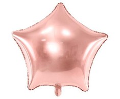 PartyDeco Folinis balionas "Žvaigždė" 70cm rožinio aukso