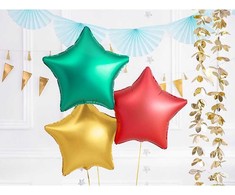 PartyDeco Folinis balionas "Žvaigždė" žalias 48 cm