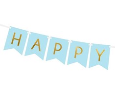 PartyDeco Girlianda melsva Happy Birthday, 15x175