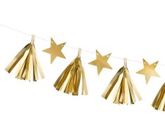PartyDeco Girlianda Žvaigždės ir kutai, 1,3m