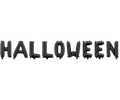 PartyDeco Juodi balionai Halloween'as, 280x46cm