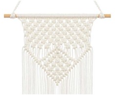 PartyDeco Macrame dekoracija, balta 30x49cm
