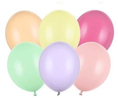 PartyDeco Pastelinių spalvų balionai 23 cm 100vnt
