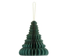 PartyDeco Popierinė dekoracija žalia Kalėdinė eglutė, 15cm