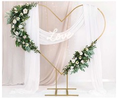 PartyDeco Širdelės formos fono stovas, auksinis, 2m