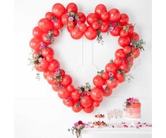 PartyDeco Stiprūs balionai Aguonos raudonumo 30 cm, 50vnt