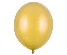 PartyDeco Stiprūs balionai Auksiniai, blizgūs 30 cm, 50vnt