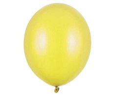 PartyDeco Stiprūs balionai Geltoni, blizgūs 30 cm, 50vnt