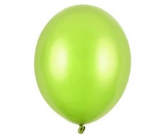 PartyDeco Stiprūs balionai Laimo žalumo, blizgūs 30 cm, 50vnt