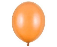 PartyDeco Stiprūs balionai Mandarinų oranžinė, blizgūs 30 cm, 50vnt